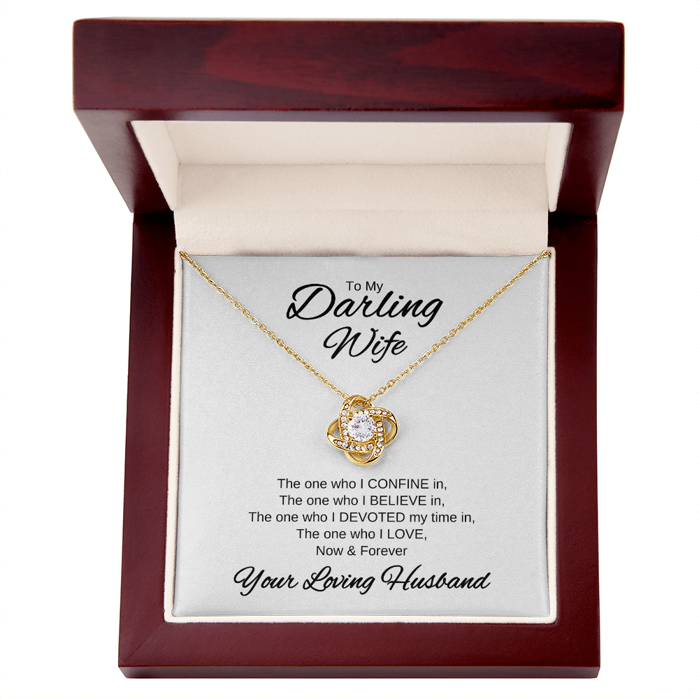 My Darling Wife | Love Knot Necklace | Valentines Day
