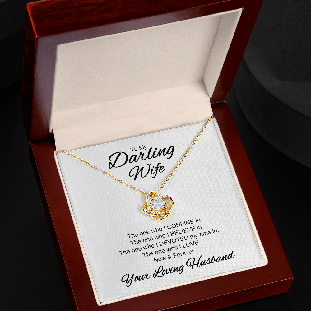 My Darling Wife | Love Knot Necklace | Valentines Day