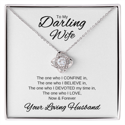 My Darling Wife | Love Knot Necklace | Valentines Day