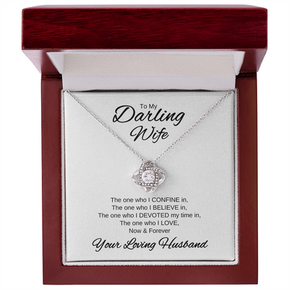 My Darling Wife | Love Knot Necklace | Valentines Day